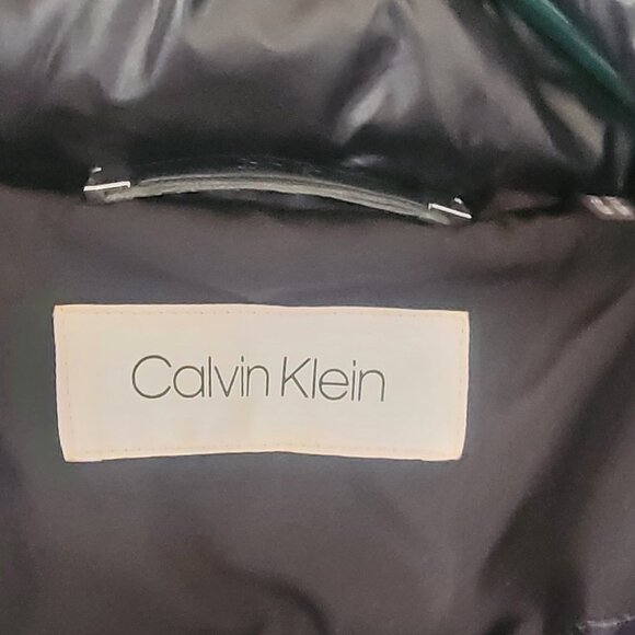 Calvin Klein Puffer Coat w/Attached Bib Hooded Faux Fur Jacket - Picture 6 of 16